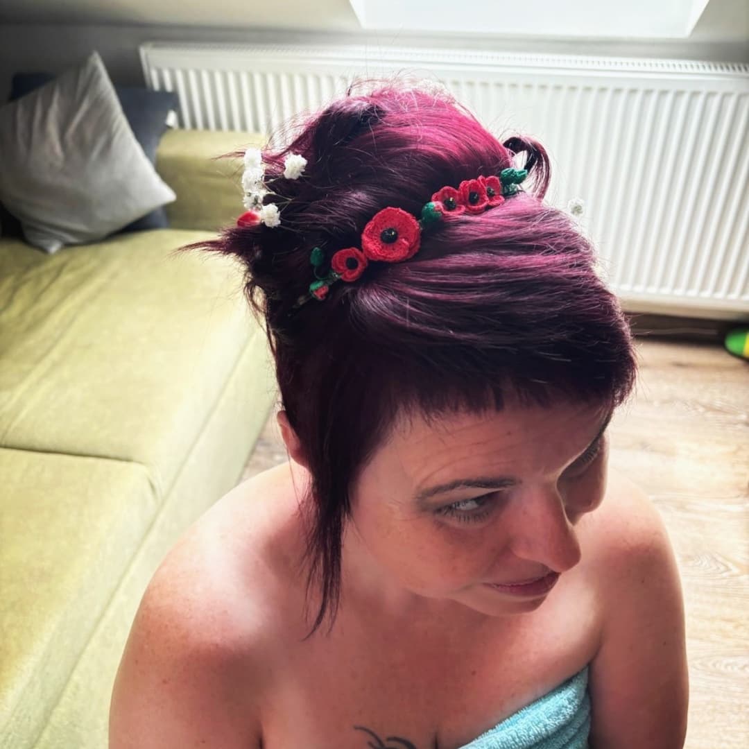 svatební čelenka vlčí mák